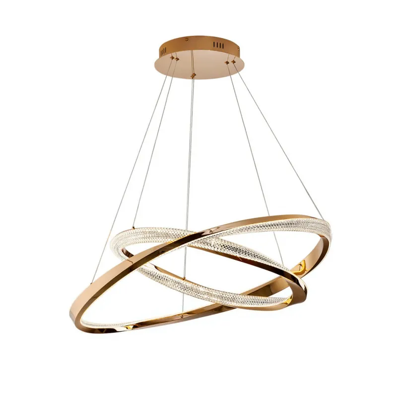 SCHULLER ORBITAS Colgante de 2 Aros Oro Rosa Premium