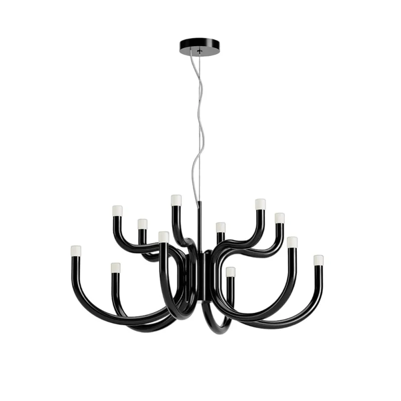 REDO LUXOR 750 Candelabro de Techo Negro Brillo A Buen Precio