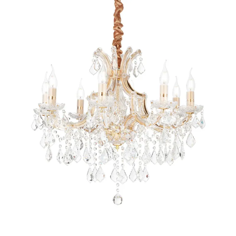 Promoción Exclusiva IDEAL LUX NAPOLEON SP8 COLGANTE ORO