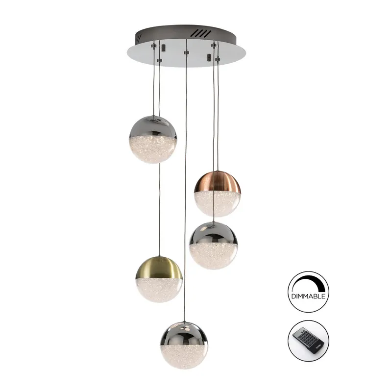 SCHULLER SPHERE COLOR colgante 5L Ø33 dimable con mando Última Versión