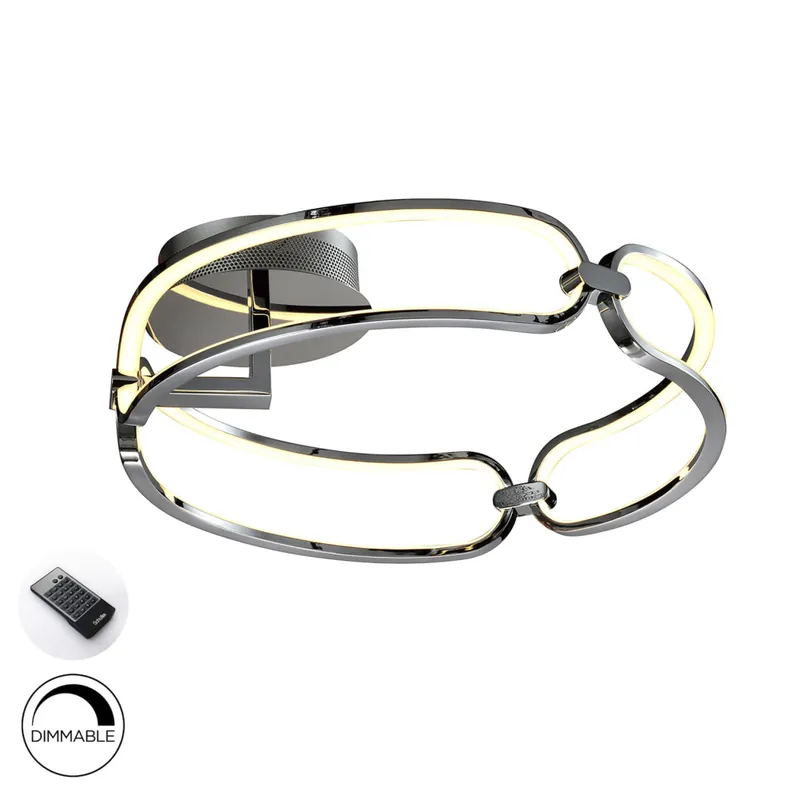 SCHULLER COLETTE 470 Plafón Cromo Dimable con Mando Descuento