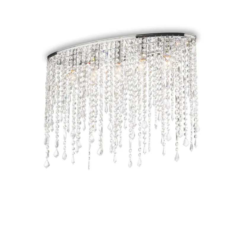 Última Versión IDEAL LUX RAIN PL5 PLAFÓN CROMO