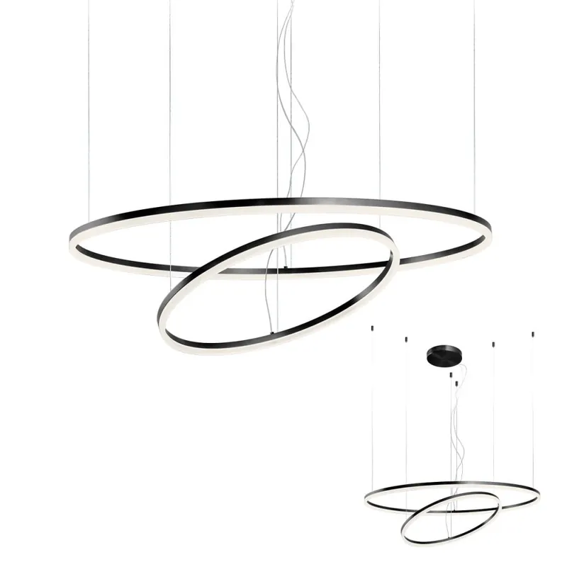 REDO ORBIT 1000 Colgante Doble Negro 4000K Garantía De Devolución De Dinero