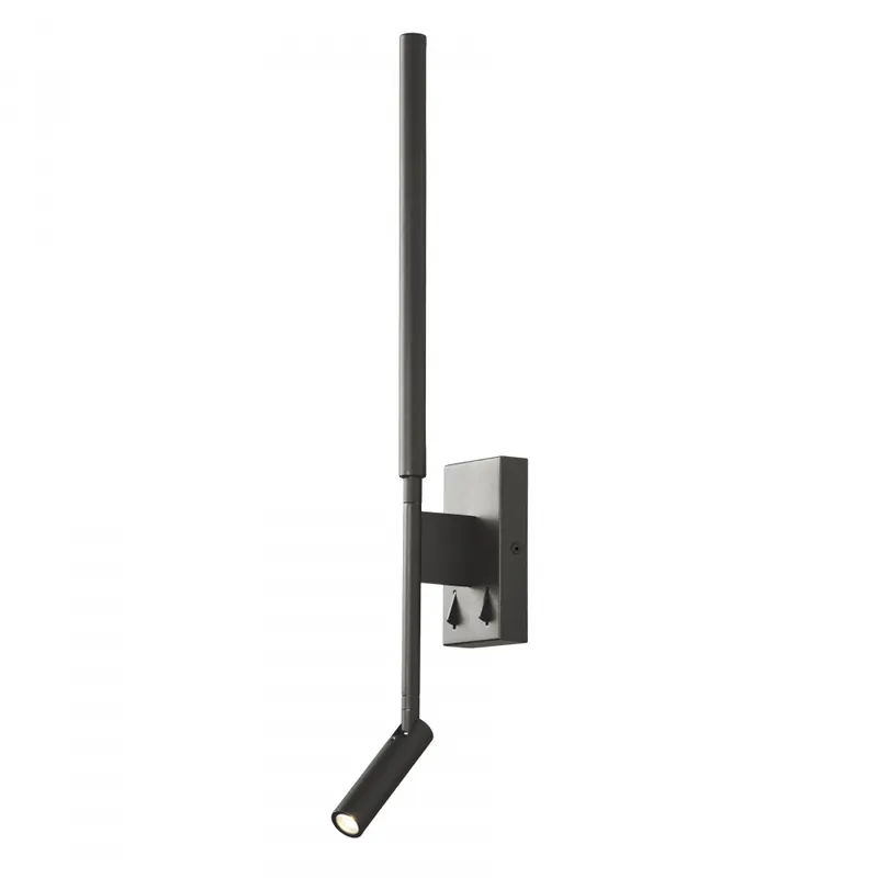 Bestseller MANTRA TORCH LED Lámpara aplique negro con lector