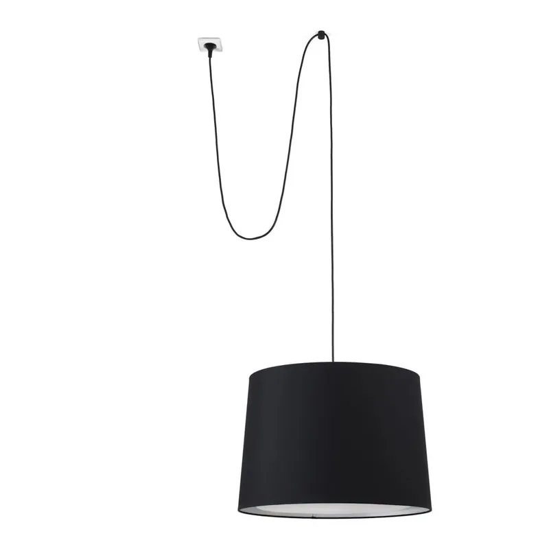 Bestseller FARO CONGA Lámpara colgante negra con clavija
