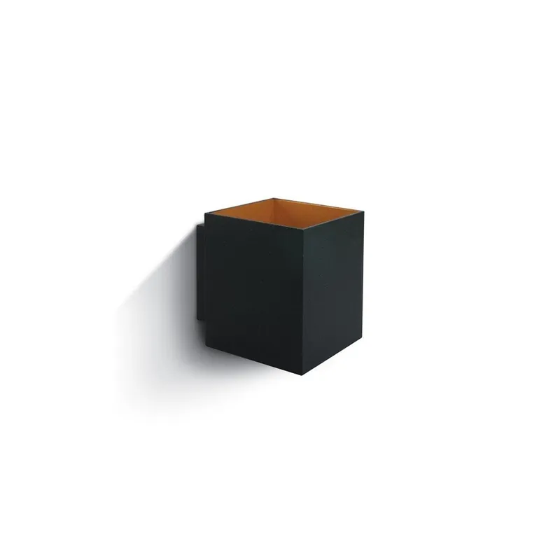 Tendencia ONE LIGHT Aplique negro/cobre cuadrado G9