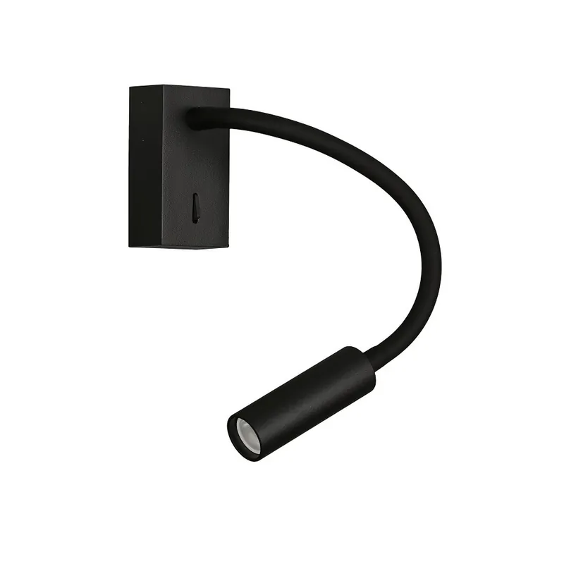 Solo Por Tiempo Limitado INCOLAMP Lector Rectangular Flexible Negro G9 3000K
