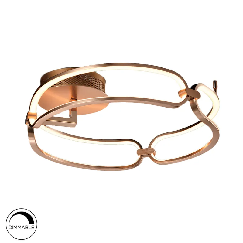 SCHULLER COLETTE 470 Plafón Oro Rosa Dimable Entrega Rápida