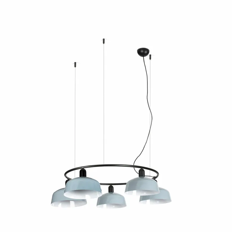Rebajas FARO TATAWIN M Metal Colgante Circular Azul Grisáceo