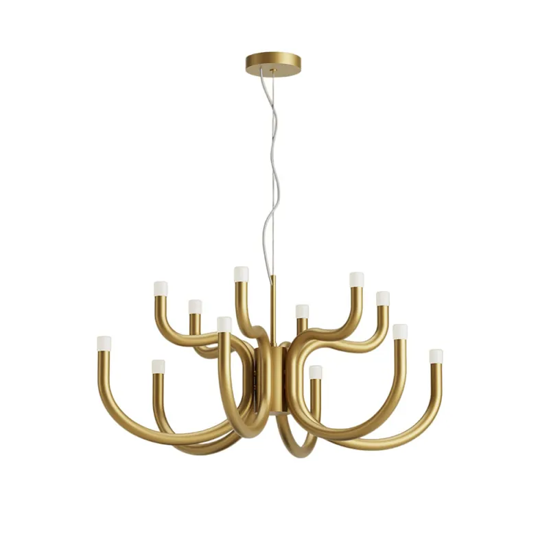 Promoción Exclusiva REDO LUXOR 750 Candelabro de Techo Oro Mate