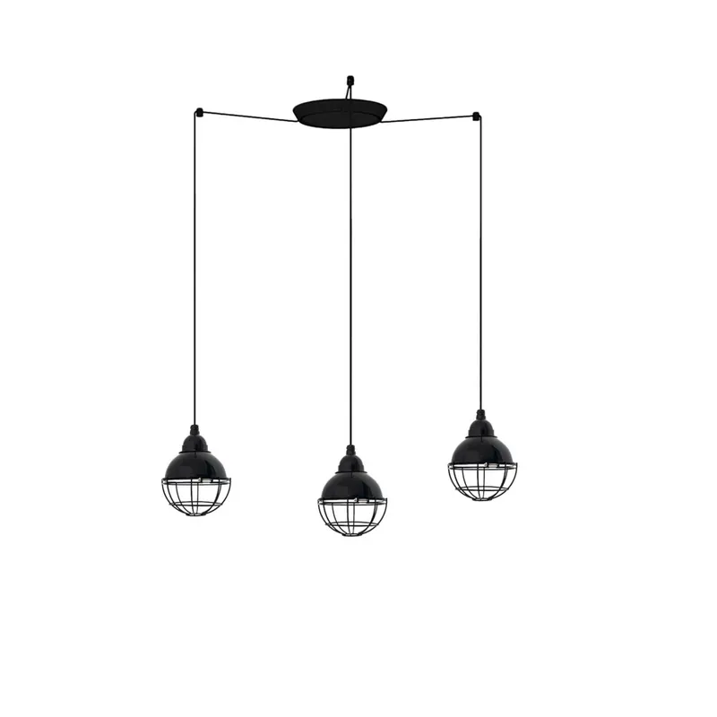 Rebajas FARO CLAIRE 3L Lámpara colgante negra