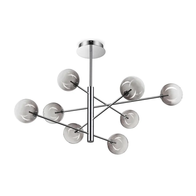 Rebajas IDEAL LUX EQUINOXE SP8 Colgante Cromo-Fumé