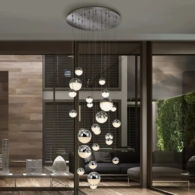 Súper Precio SCHULLER SPHERE GRAN LÁMPARA COLGANTE CROMO 27L Ø80x500H CCT