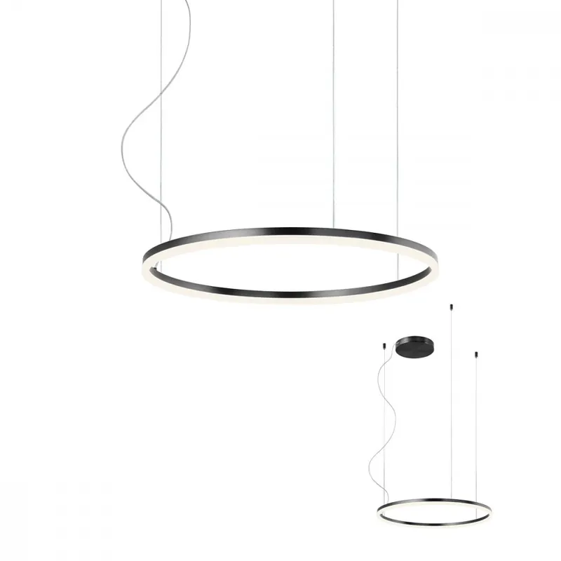 REDO ORBIT 600 Colgante Negro 3000K Hecho A Mano