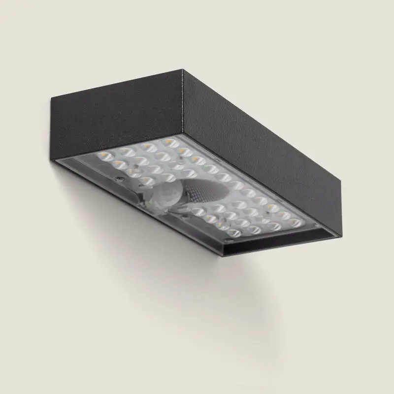 Aplique de Pared Exterior LED 6W con Sensor de Movimiento PIR Karl Solar Negro Rebajas