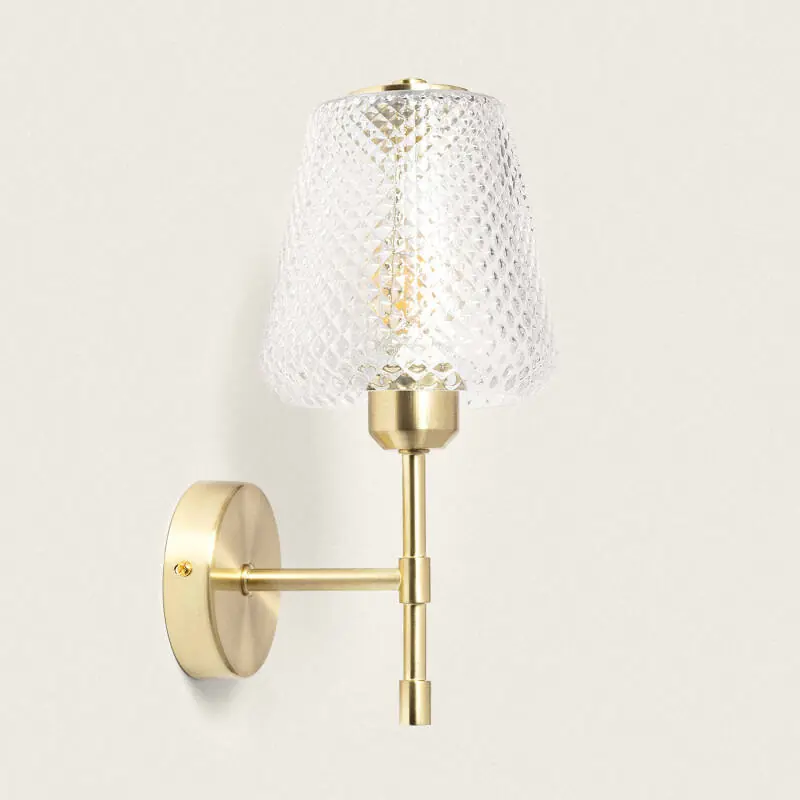 Aplique de Pared Metal y Cristal Stiklu Disponible Ahora