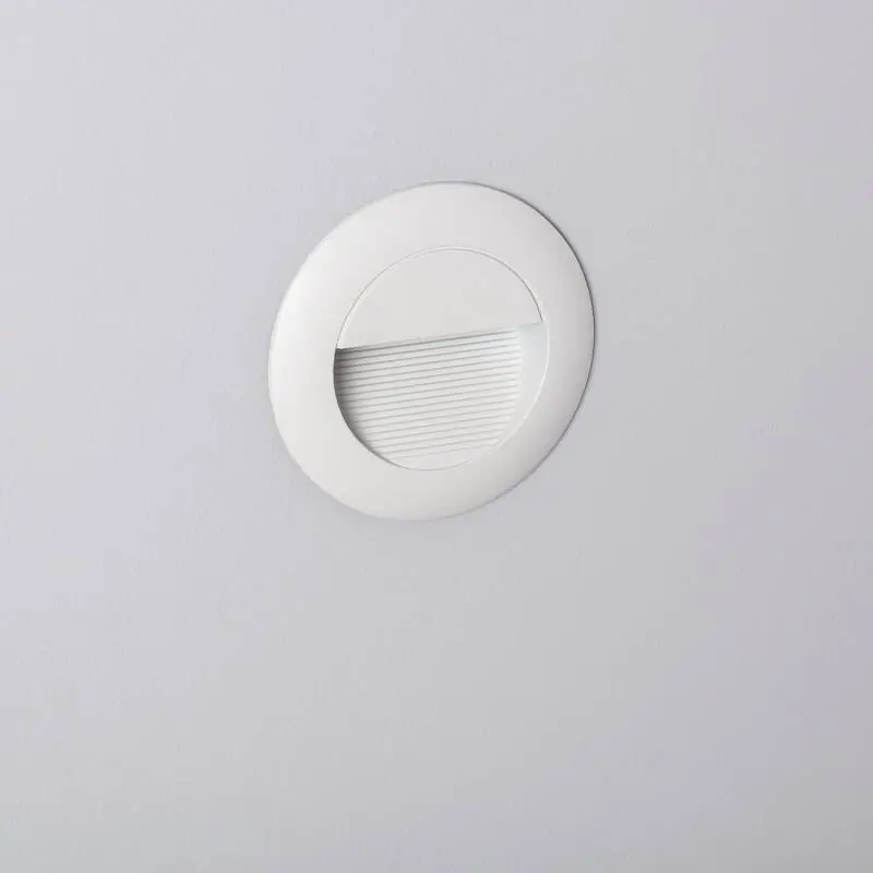 A Buen Precio Baliza Exterior LED 3W Empotrable Pared Circular Blanco Wabi