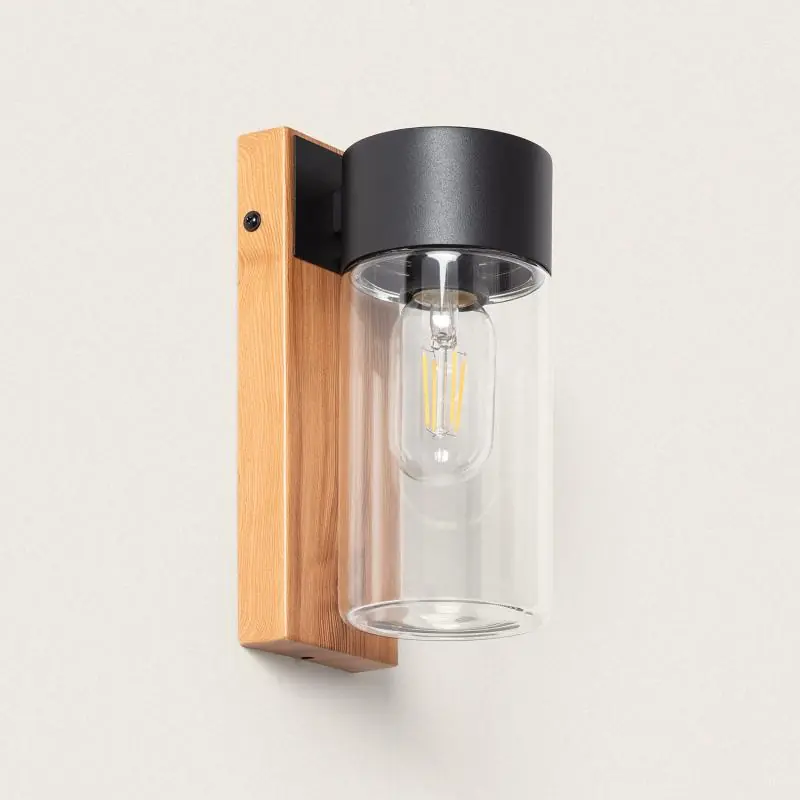 Aplique de Pared Exterior Acero Inoxidable y Cristal Isoba Precio Económico