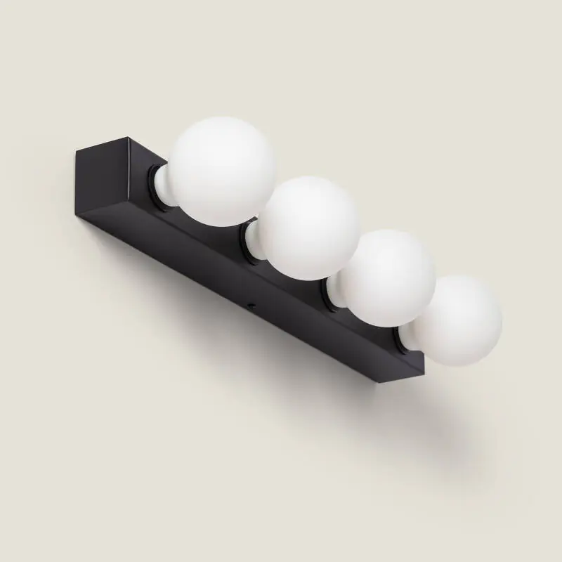 Súper Precio Lámpara de Pared Baño Metal 4 Focos Aizkra