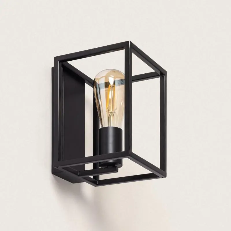 Aplique de Pared Crate Negro Descuento