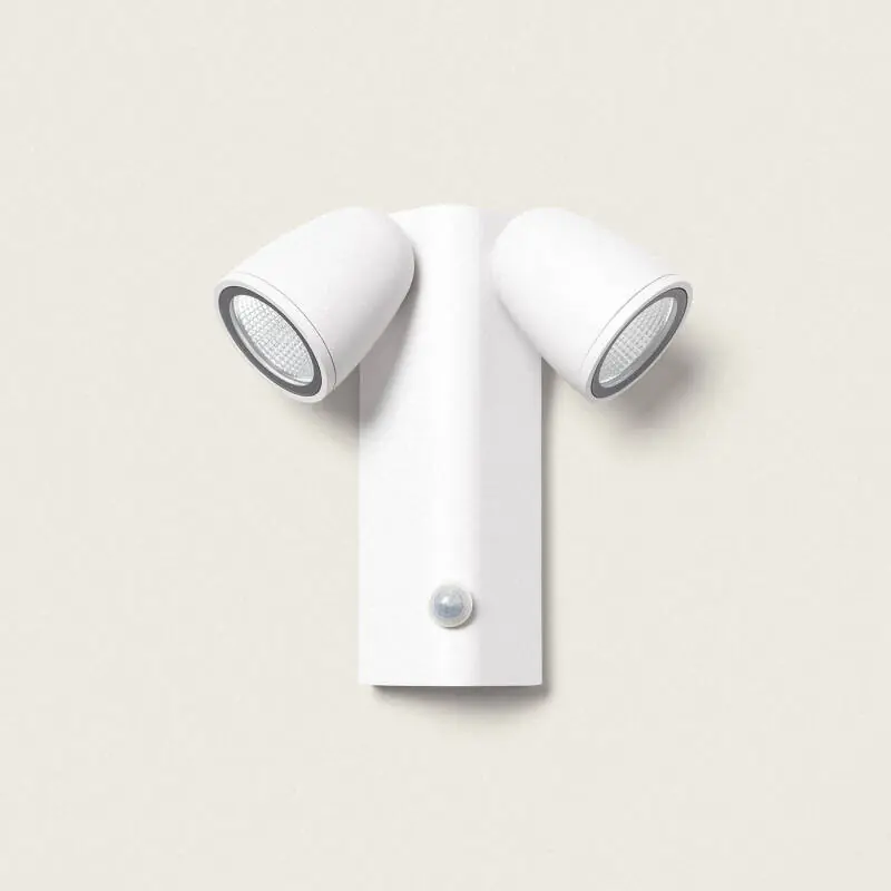 Aplique de Pared Exterior LED 12W Aluminio con Sensor de Movimiento PIR Abel Dos Focos Venta Final
