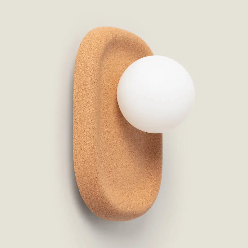 Solo Hoy Lámpara de Pared Metal y Corcho Leshna