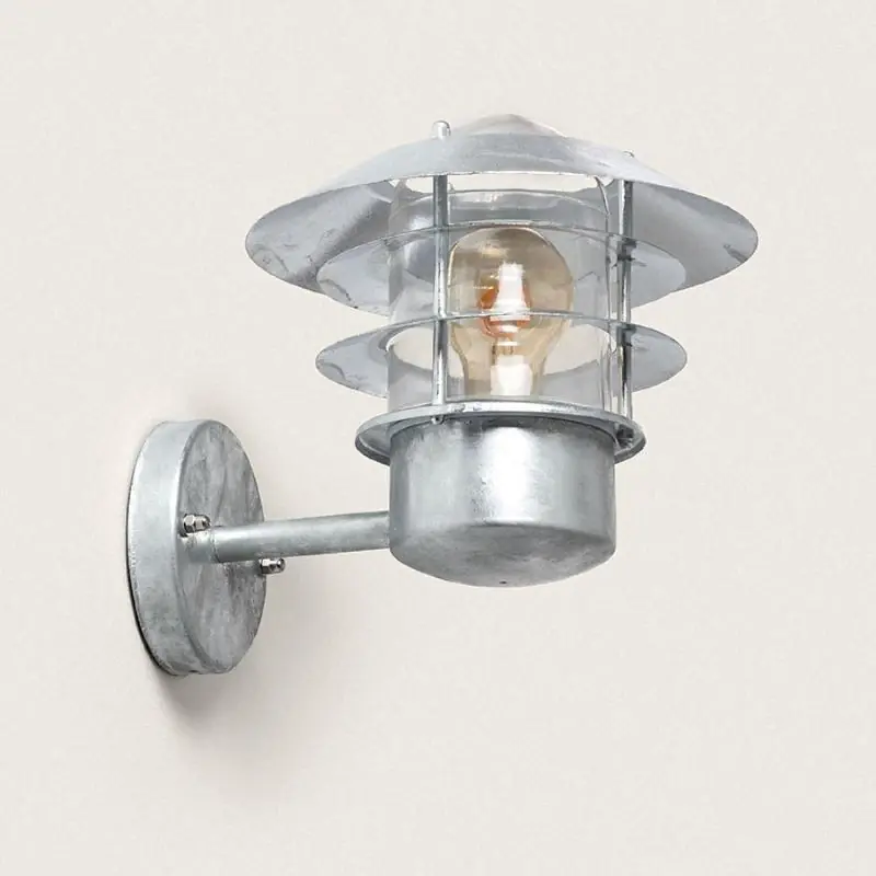 Aplique de Pared Exterior Acero Galvanizado Coastal Stage Inferior Garantía Incluida