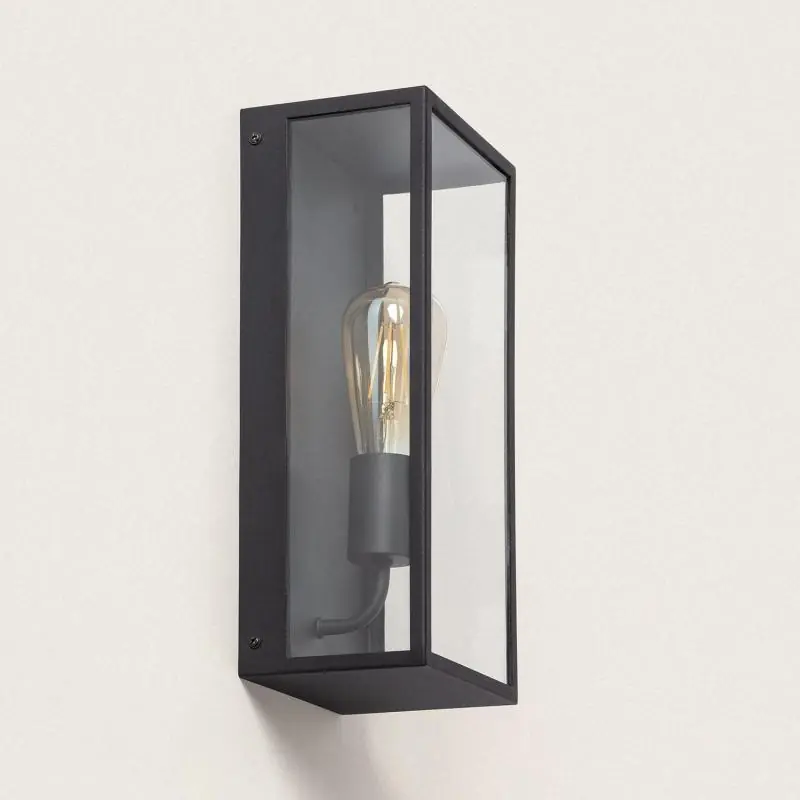Aplique de Pared Exterior Metal y Cristal Zeila Popular
