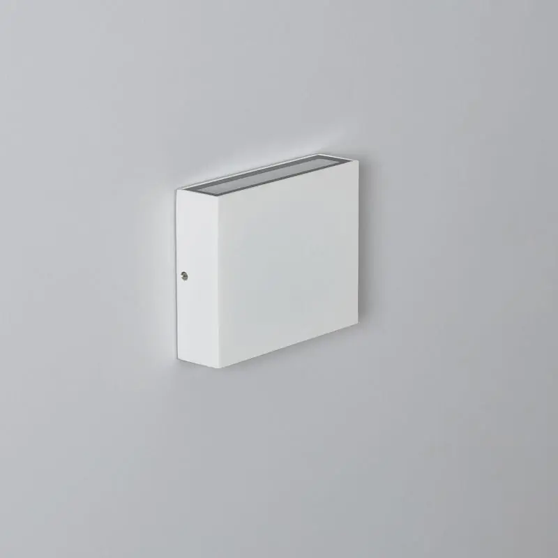 Aplique de Pared Exterior LED 6W Iluminación Doble Cara Cuadrado Blanco Kaysa Máxima Calidad