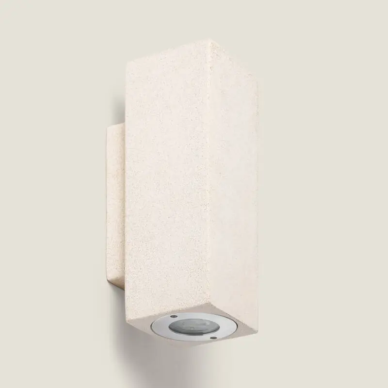 Aplique de Pared Exterior Cemento Iluminación Doble Cara Banjar Square Lujoso