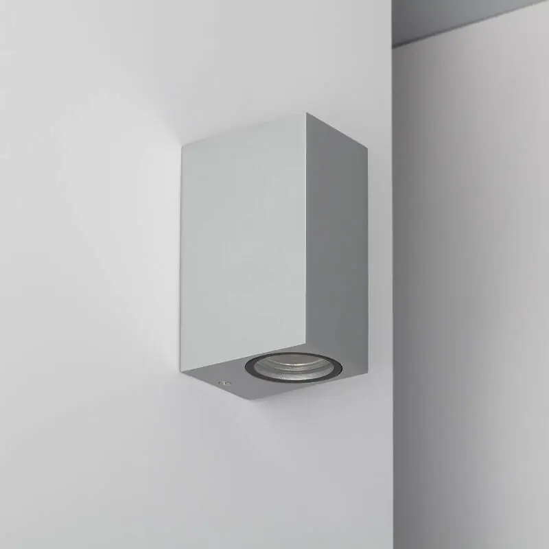 Venta Final Aplique de Pared Exterior Aluminio Iluminación Doble Cara Plata Miseno