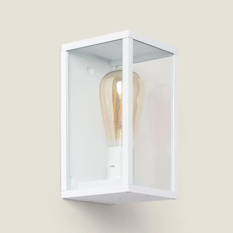 Aplique de Pared Exterior Aluminio y Cristal Atrium Exclusivo