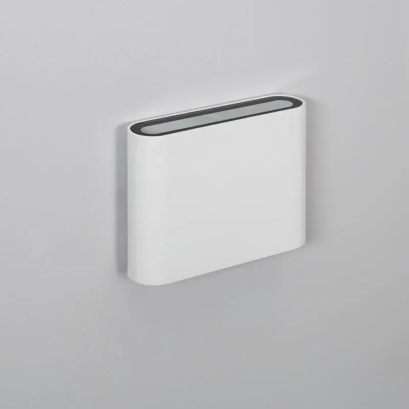 Última Versión Aplique de Pared Exterior LED 6W Iluminación Doble Cara Cuadrado Blanco Zeus