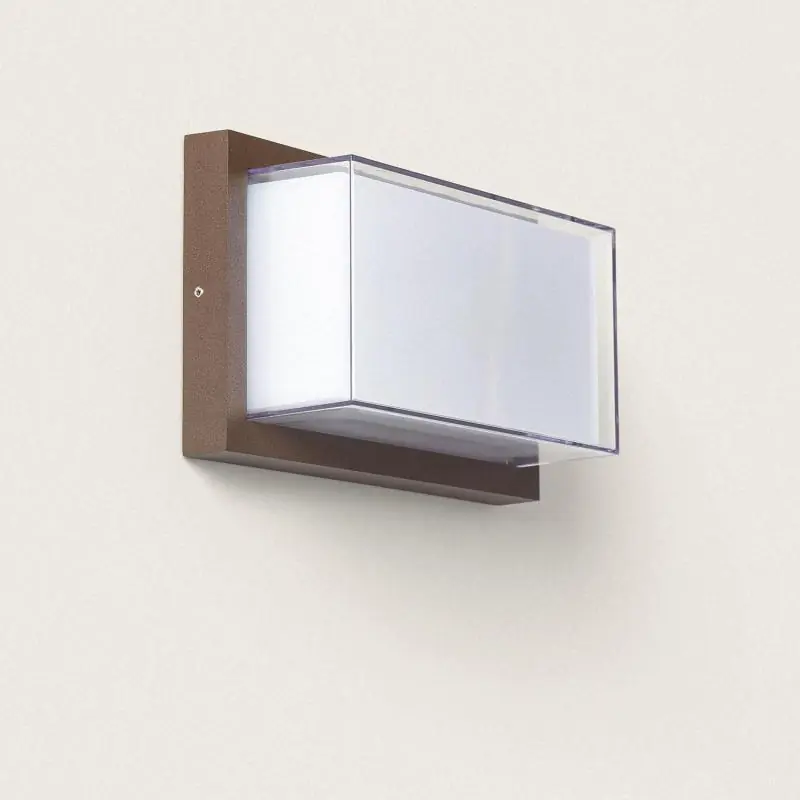 Auténtico Aplique de Pared Exterior LED 12W Aluminio CCT Seleccionable Doble Difusor Caelia