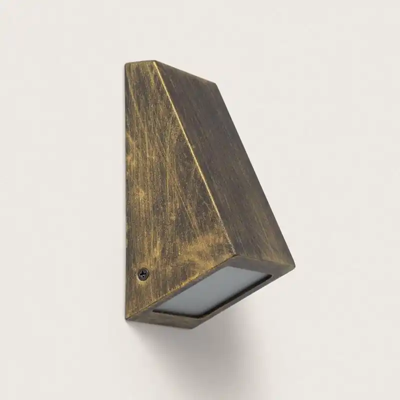 Aplique de Pared Exterior Metal y Cristal Ruzafa Artesanal