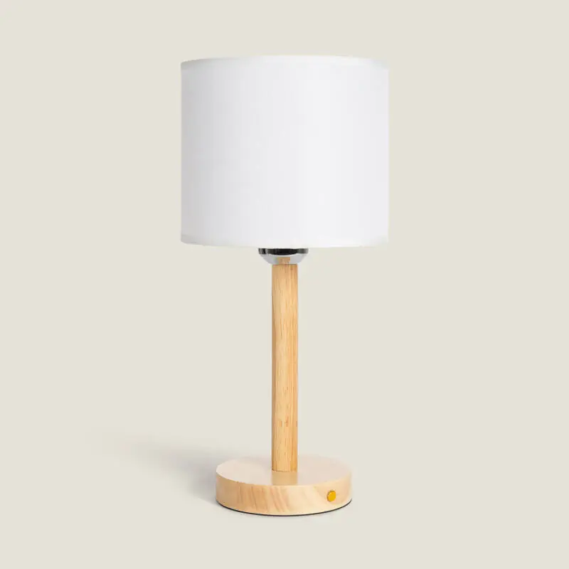 Última Versión Lámpara de Mesa LED Portátil Madera con Batería USB Recargable Folgosa