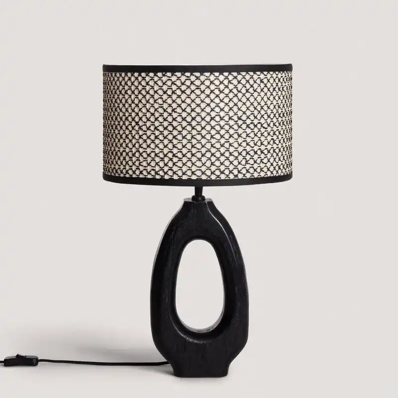 Solo Por Tiempo Limitado Lámpara de Mesa Madera Black Darshan ILUZZIA