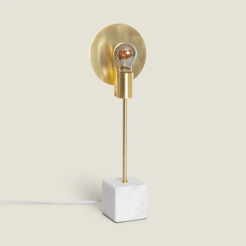 Auténtico Lámpara de Mesa Mármol y Metal Argos