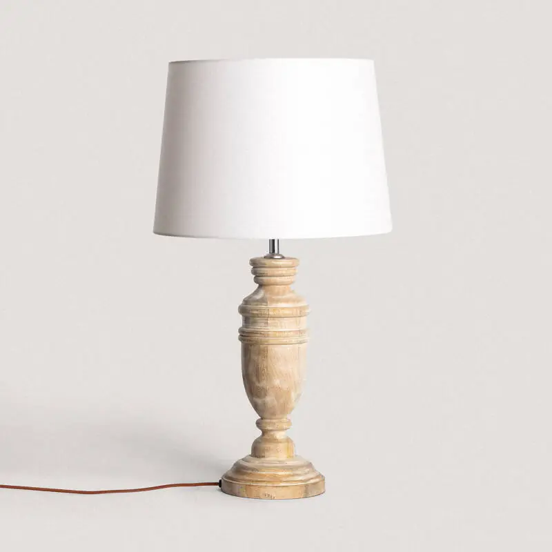 Alta Calidad Lámpara de Mesa Madera Hausa ILUZZIA
