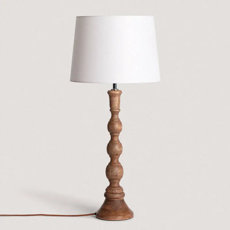 Alta Calidad Lámpara de Mesa Madera Anand ILUZZIA