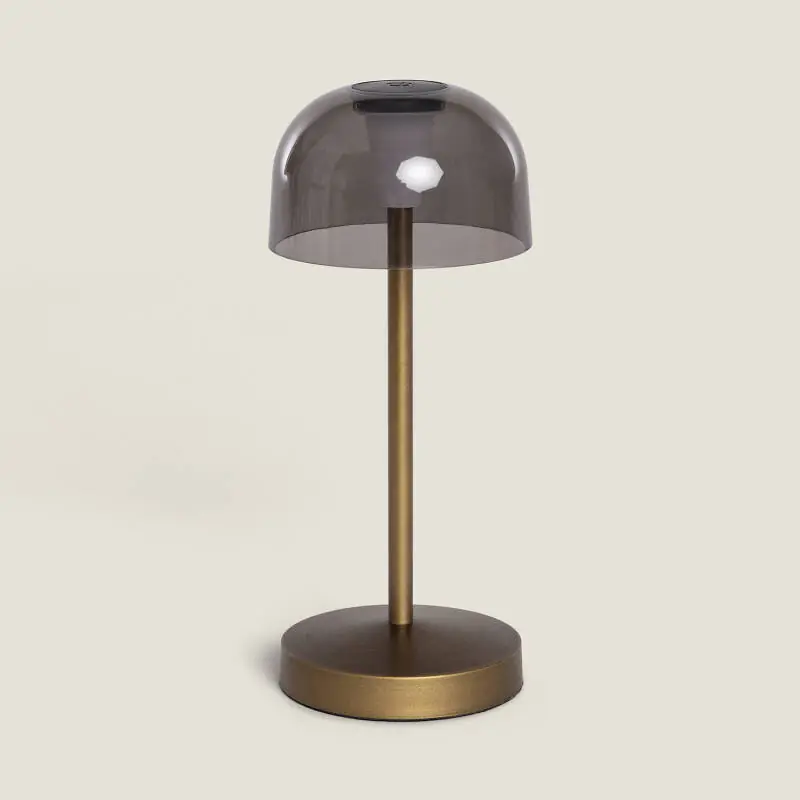 Bestseller Lámpara de Mesa LED Portátil para Exterior Metal con Batería Recargable Lendora Smoke