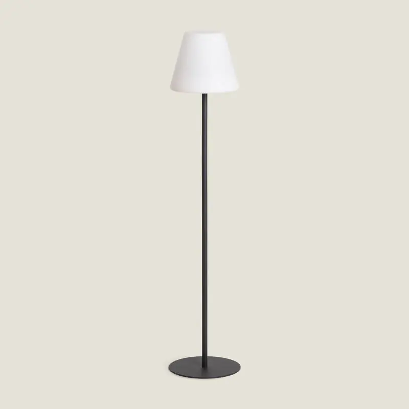 Artesanal Lámpara de Pie Exterior de Metal LED Solar Larso