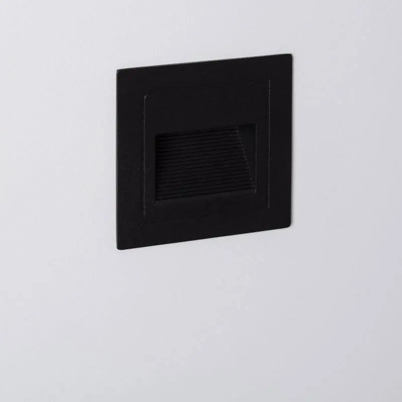 Bestseller Baliza Exterior LED 3W Empotrable Pared Cuadrado Negro Olite