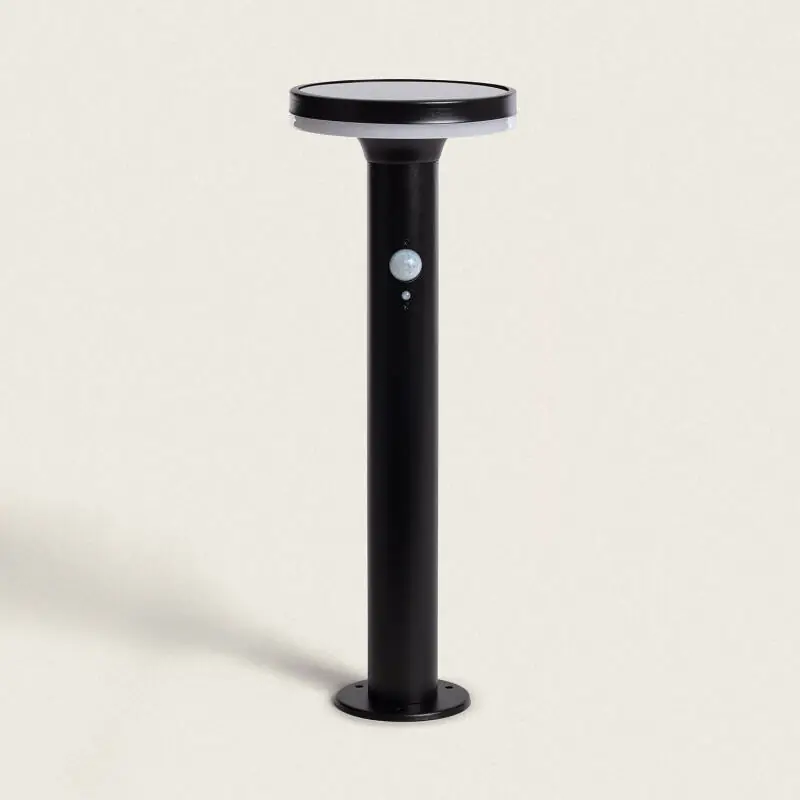 Baliza Solar Exterior LED 6W Superficie Pie 45cm con Detector de Movimiento Helios Inox 304 Garantía De Devolución De Dinero