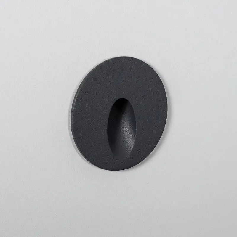 Baliza Exterior LED 3W Empotrable Pared Circular Gris Boiler Barato