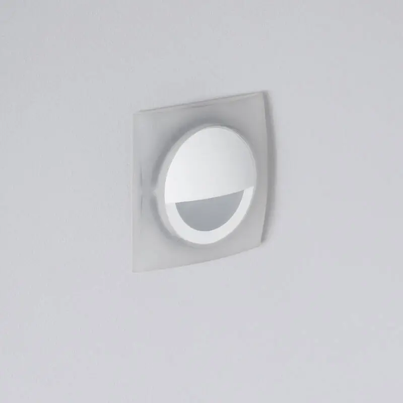 Baliza LED 3W Empotrable Pared Cuadrado Blanco Occulare Auténtico