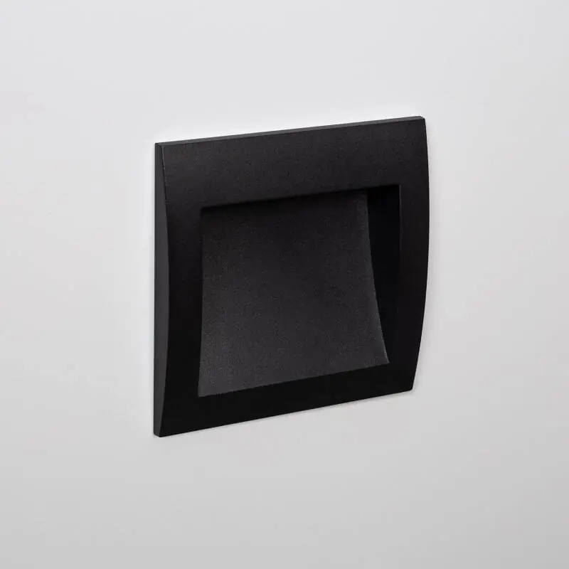Baliza Exterior LED 4W Empotrable Pared Cuadrado Negro Natt Precio Reducido