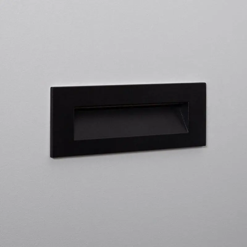 Baliza Exterior LED 7W Empotrable Pared Rectangular Negro Groult Precio De Oferta