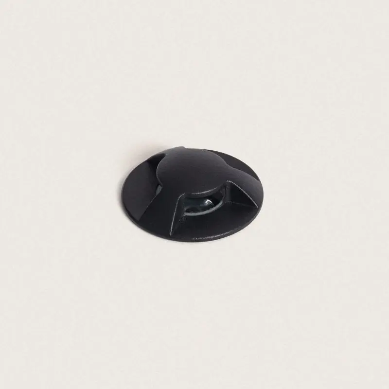 Baliza Exterior LED 1W Empotrable Suelo Letso 3L Negro Lujoso