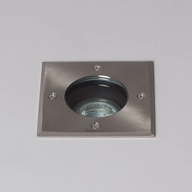Súper Precio Foco Exterior Empotrable Suelo Cuadrado Inox GU10 Cenit